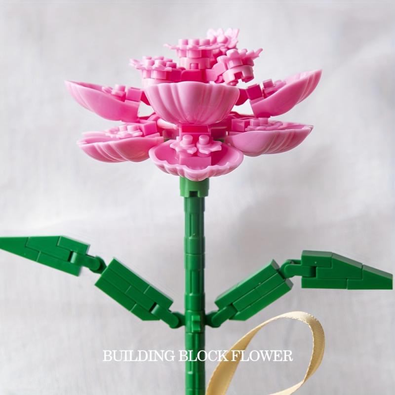 1pc Flower Bouquet Building Blocks Home Decor Birthday