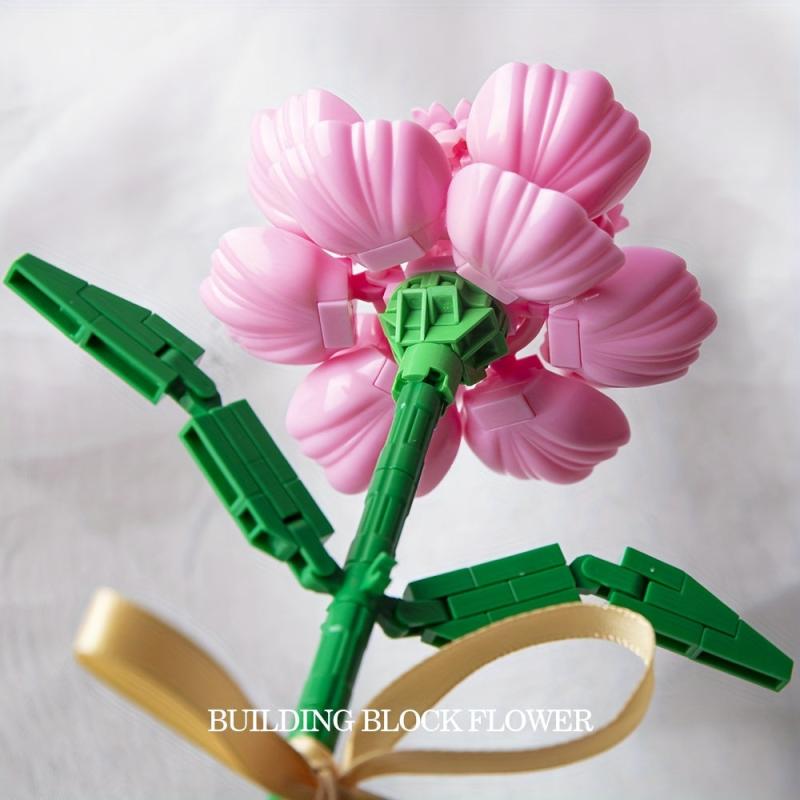 1pc Flower Bouquet Building Blocks Home Decor Birthday