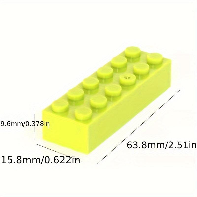 25pcs 2x6 High Bricks Small Building Blocks Multiple Colors DIY Refill Package