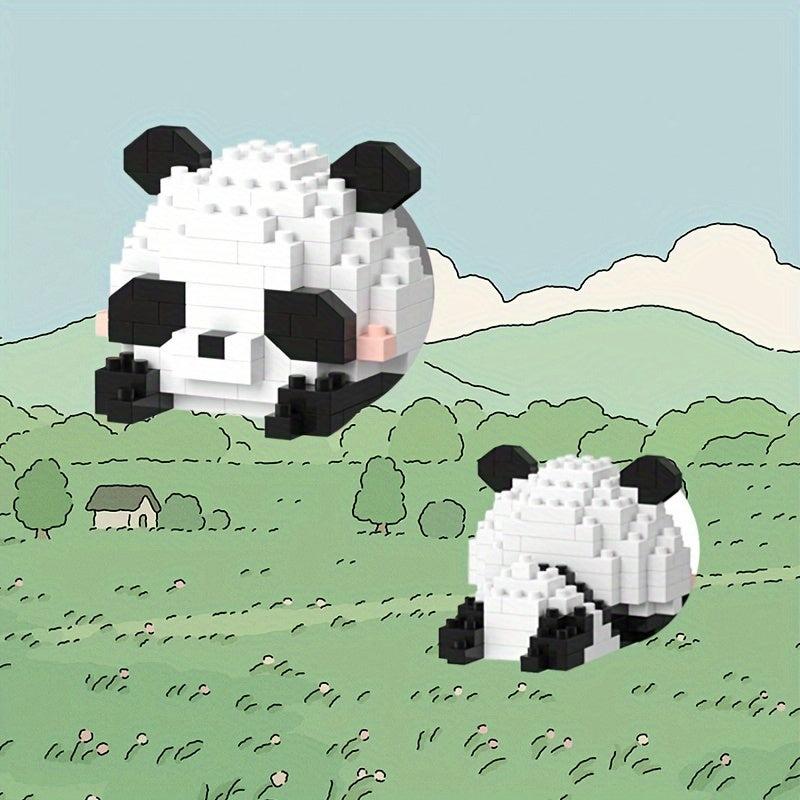 DIY Animal Series Building Blocks Panda Raccoon Building Blocks