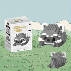 DIY Animal Series Building Blocks Panda Raccoon Building Blocks