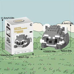 DIY Animal Series Building Blocks Panda Raccoon Building Blocks