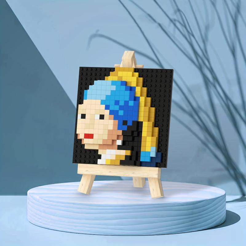 Pearl Earring Painting Building Blocks Educational Toys