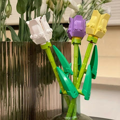 Eternal Tulip Building Blocks Flower Toy Home Decoration Potted Plant