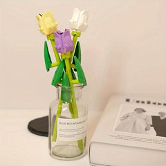 Eternal Tulip Building Blocks Flower Toy Home Decoration Potted Plant