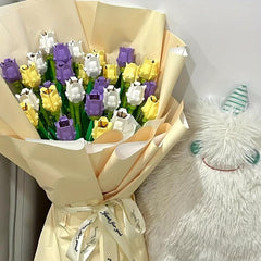 Eternal Tulip Building Blocks Flower Toy Home Decoration Potted Plant