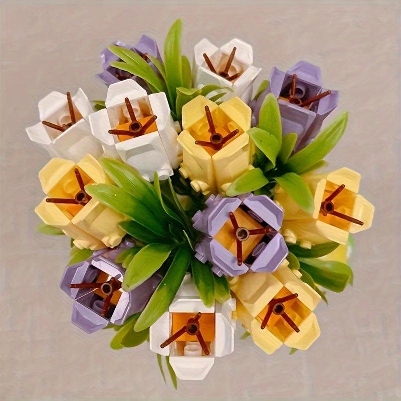 Eternal Tulip Building Blocks Flower Toy Home Decoration Potted Plant