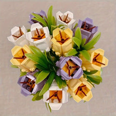 Eternal Tulip Building Blocks Flower Toy Home Decoration Potted Plant
