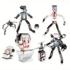 Surveillance Man Sound Man Toilet Stereo TV Monitor Building Blocks Toys