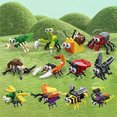 12pcs DIY Small Bug Building Blocks Early Education Toy