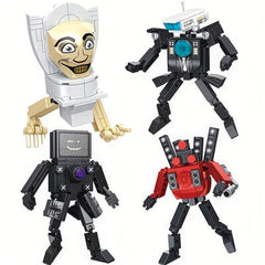 Surveillance Man Sound Man Toilet Stereo TV Monitor Building Blocks