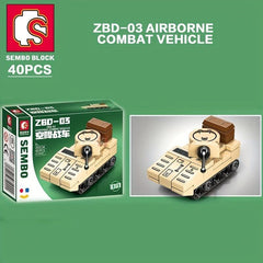 10 in 1 Military Tank Missile Vehicle Bricks Heavy Armed Weapon Building Blocks