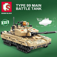 10 in 1 Military Tank Missile Vehicle Bricks Heavy Armed Weapon Building Blocks