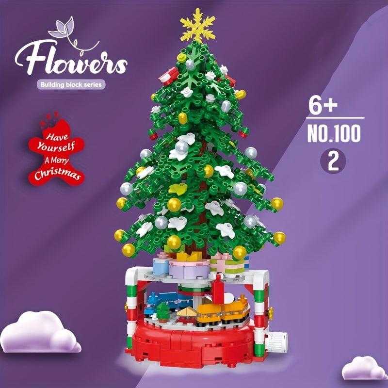 56pcs Christmas Tree Building Block Model Toys Festive Party Decorations