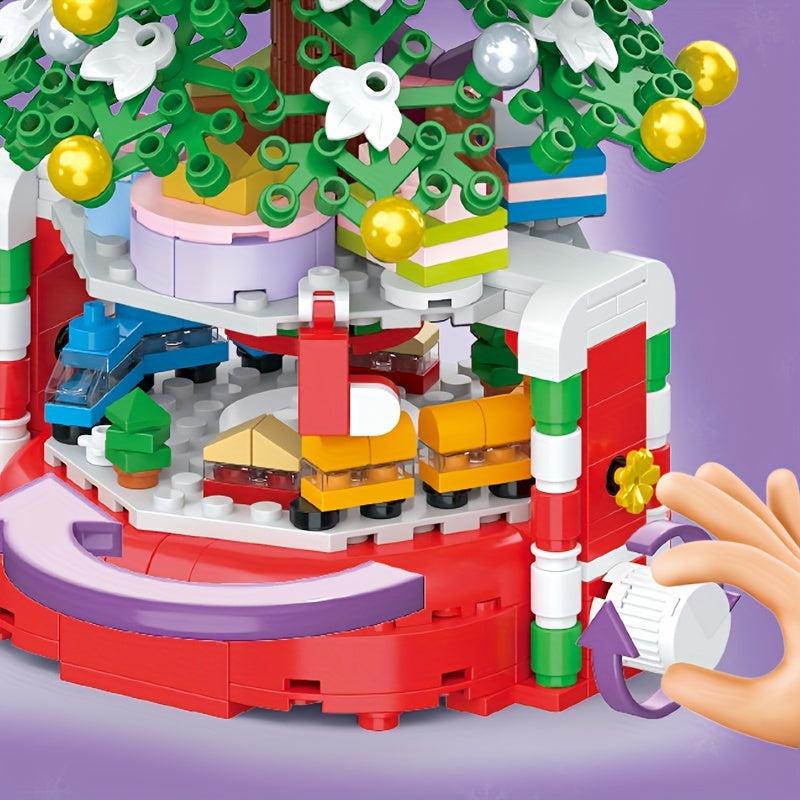 56pcs Christmas Tree Building Block Model Toys Festive Party Decorations