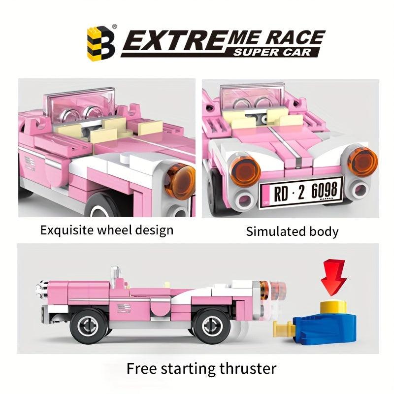 Sports Car Building Blocks Kit Convertible Toy for Kids & Adults