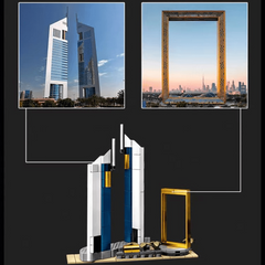 LEGO Architecture Dubai Skyline Building Kit 740 Pieces