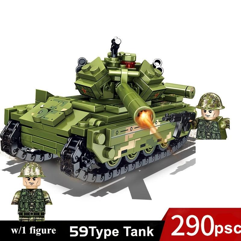 Tank Building Blocks Toy Set with Figures & Accessories