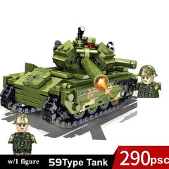 Tank Building Blocks Toy Set with Figures & Accessories