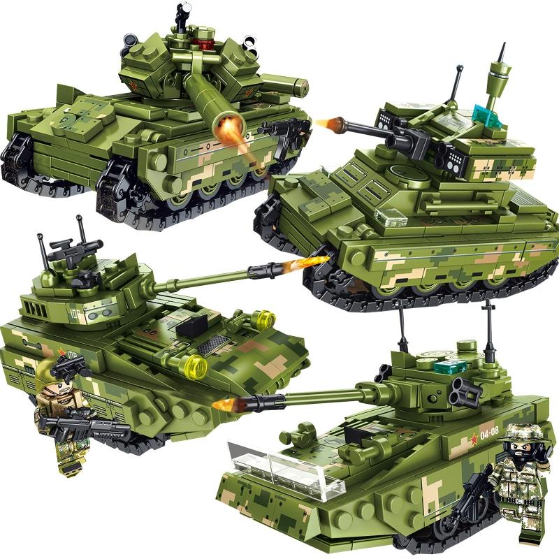 Tank Building Blocks Toy Set with Figures & Accessories