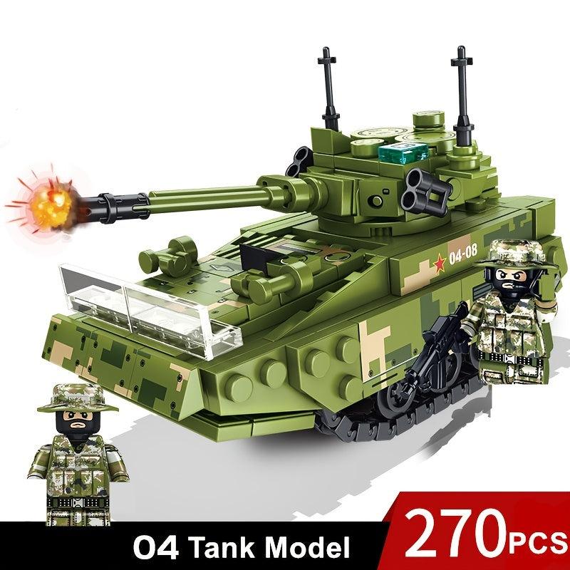Tank Building Blocks Toy Set with Figures & Accessories
