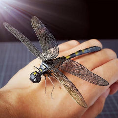 3D Metallic Dragonfly Puzzle - Stainless Steel DIY Model