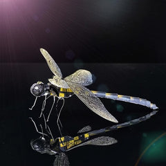 3D Metallic Dragonfly Puzzle - Stainless Steel DIY Model