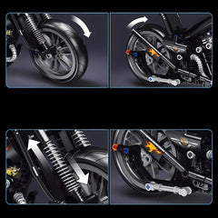 Classic Motorcycle Building Blocks Toy Model Puzzle Assembled