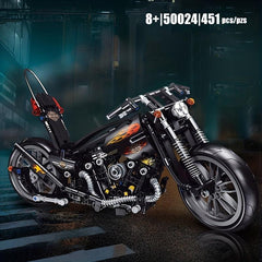 Classic Motorcycle Building Blocks Toy Model Puzzle Assembled