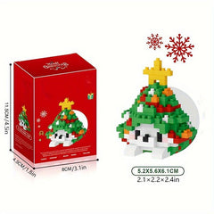 Santa Claus Elk Puzzle Building Blocks DIY Decoration Holiday Gift