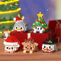 Santa Claus Elk Puzzle Building Blocks DIY Decoration Holiday Gift