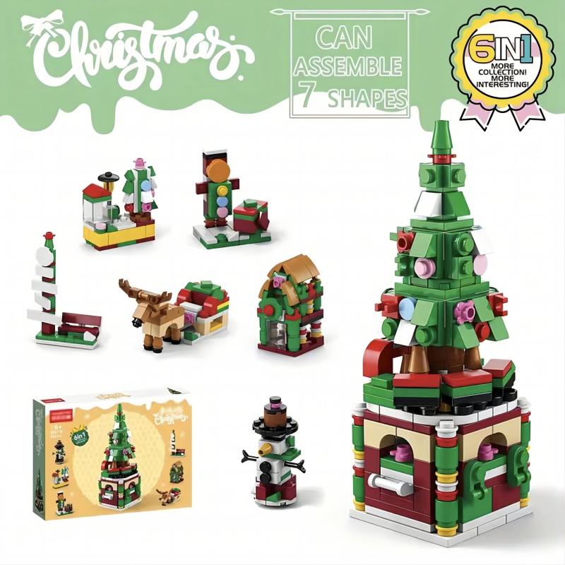 Santa Claus Blocks Assembly Toy Set for Kids