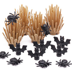 Halloween Building Bricks Pumpkin Spider Bat Snake Accessories