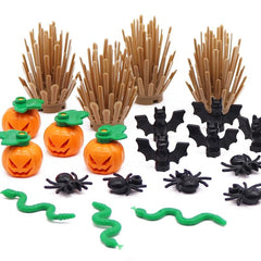 Halloween Building Bricks Pumpkin Spider Bat Snake Accessories