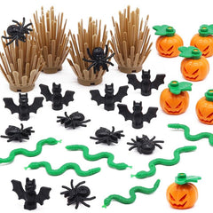 Halloween Building Bricks Pumpkin Spider Bat Snake Accessories