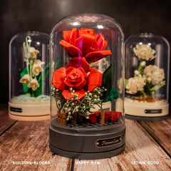 Eternal Flower Music Box Building Blocks Rose Bouquet Toy