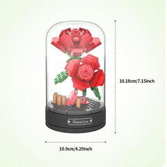 Eternal Flower Music Box Building Blocks Rose Bouquet Toy