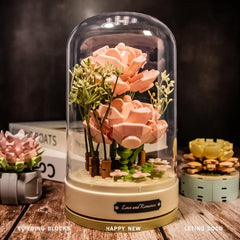 Eternal Flower Music Box Building Blocks Rose Bouquet Toy