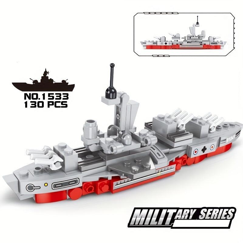 Military Series Carrier Puzzle Building Blocks Toy Gift