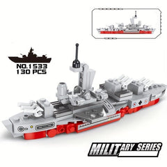 Military Series Carrier Puzzle Building Blocks Toy Gift
