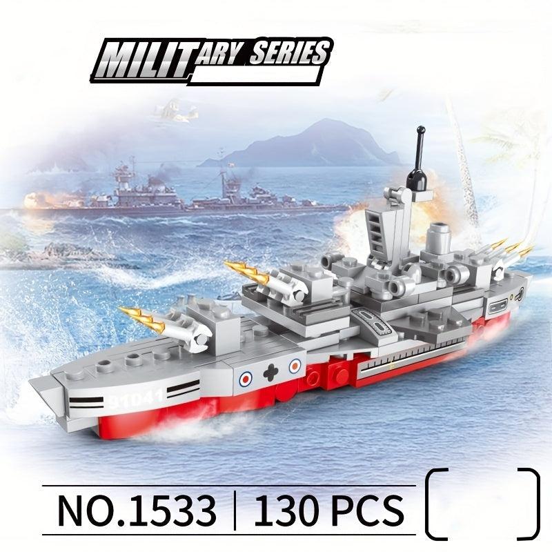 Military Series Carrier Puzzle Building Blocks Toy Gift