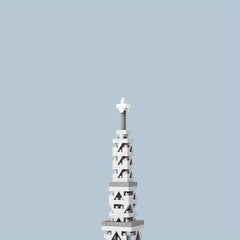 DIY Eiffel Tower Model Building Blocks Toy for Children