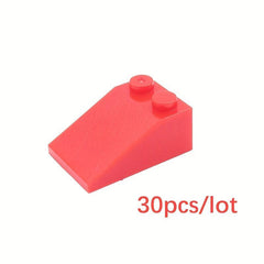 30pcs Building Blocks 2x3 Roof Slope Tiles Basic Parts Slope 33 3 X 2