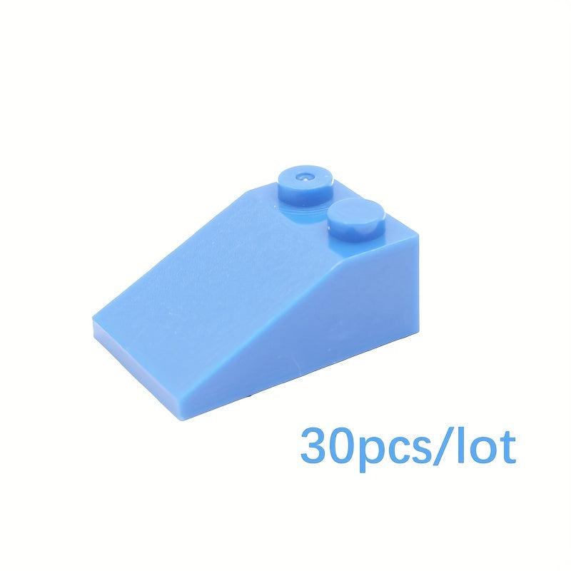 30pcs Building Blocks 2x3 Roof Slope Tiles Basic Parts Slope 33 3 X 2