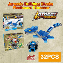 134pcs Dinosaurs Robot Building Blocks Puzzle Toys Gift