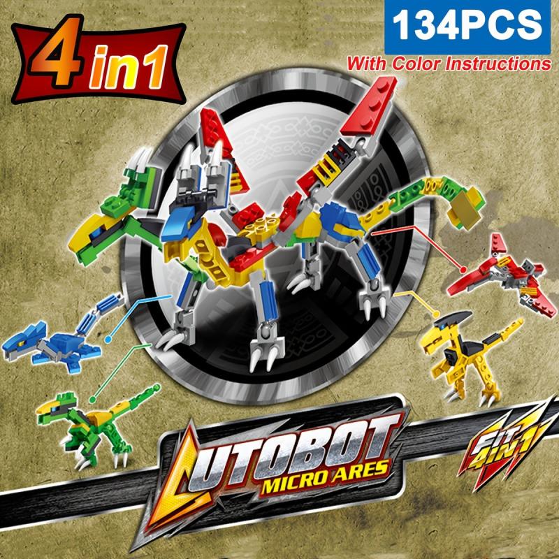 134pcs Dinosaurs Robot Building Blocks Puzzle Toys Gift