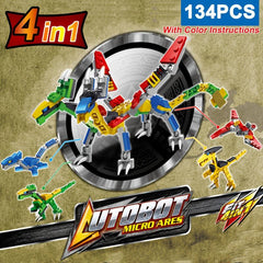 134pcs Dinosaurs Robot Building Blocks Puzzle Toys Gift