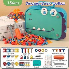 156pcs DIY Screw Tool Box 2D 3D Building Set