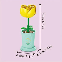 Flowers Building Blocks DIY Penglai Pine Model Assembled Building Block Toys