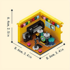 Musician Room Building Blocks DIY Mini Indoor Model